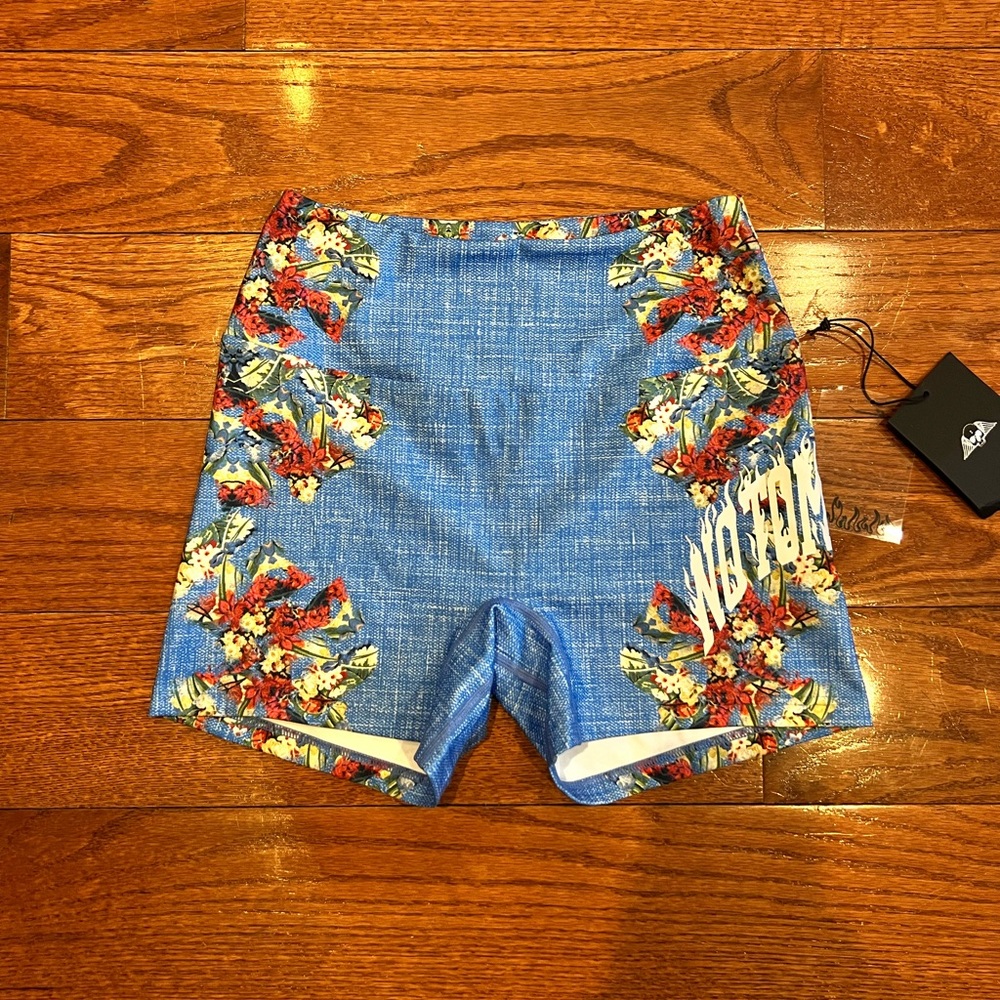 Civil Regime Floral Bike shorts size Large NEW WITH TAGS